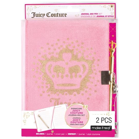 Make It Real Juicy Couture Velvet Locking Journal &#x26; Pen Set